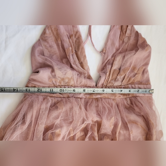 Luxxel Dusty Rose Floral Tulle Dress (sz small/petite) - Picture 12 of 16